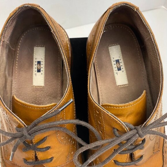JOSEPH ABBOUD Wingtip Oxford Brogue Tan Leather Size 11 main image 10